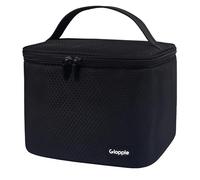 Gloppie Sac Isotherme Repas pour Homme Femme Sac à Déjeuner Portable Lunch Bag Isolé Thermique pour Bureau Pique-nique Quotidien, Noir & Motif en nid d’abeilles