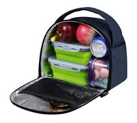 Gloppie Sac Repas Isotherme 8L Sac à Main Isolé Lunch Bag pour Homme Femme Unisex, Indigo Bleu