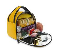Gloppie Sac Repas Isotherme 8L Sac Déjeuner Lunch Bag Transport de Nourriture pour Enfant/Femme/Homme, Jaune