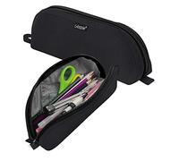 Gloppie Trousse à Crayons Pochette à Stylos Petit Format Étui Scolaire Porte-Crayons Multi Usages - 1PCS & Noir