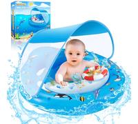 GLOPUS Bouee Bebe, Bouee Bebe Piscine, Bouée Bébé, Bouee Bebe avec Pare Soleil UPF 50+, Piscine Empêcher Le Retournement Flotteur de Piscine pour Tout-Petits pour 6 à 36 Mois