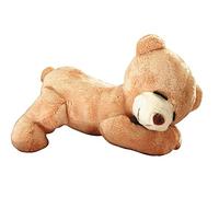 GLOREX 0 4528-1 - Doudou à remplir soi-même Ours endormi Max, env. 26 cm de Haut, Cousu en Peluche de Haute qualité, il Suffit de Le remplir, avec Certificat de Naissance