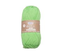 Glorex 100% Coton, Polyvalent pour Tricot, Crochet et Bricolage, très Bonne qualité, Doux et Lavable, 50 g, Environ 170 m, Vert Clair, Set Pièces