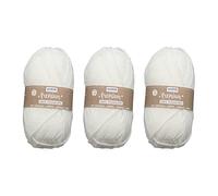 GLOREX 5 1001 51 Lot de 3 pelotes de laine de qualité supérieure 100% acrylique 50 g Naturel Facile à travailler Polyvalente Chaude Douce Ne gratte pas