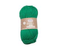 Glorex 5 1004 12 - Coton - 100% coton - Polyvalent - Pour tricot, crochet et bricolage - Très bonne qualité - Doux et lavable - 50 g - Environ 170 m - Vert