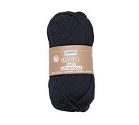 Glorex 5 1004 17 - Coton - 100% coton - Polyvalent - Pour tricot, crochet et bricolage - Très bonne qualité - Doux et lavable - 50 g - Environ 170 m - Noir