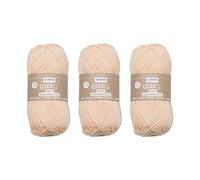 GLOREX 5 1004 50 Lot de 3 draps en coton 100% coton, 50 g chacun dans le saumon, polyvalent, doux et lavable
