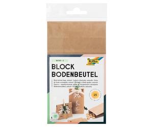 Glorex 6 1226 725 - Sacs en papier naturel, 15 pcs 100x55x175mm, pour aliments