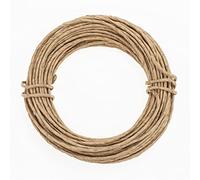 GLOREX 6 1280 214 - Fil de papier - 2 mm - Longueur : 10 m - Naturel - Pour travaux manuels et nouer des compositions et des couronnes