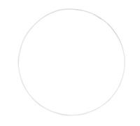 Glorex 6 1294 207 - Bague en métal pour le Crafting avec diamètre d'environ 25 cm avec revêtement blanc pour attrape-rêves, macramé, décorations murales et floriculture