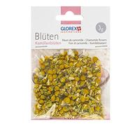 GLOREX 6 1601 107 Fleurs de Camomille coupées et séchées, Sachet de 3 g, Jaune