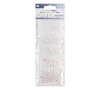 GLOREX 6 1630 236 - Kit perles de cire 4/6/8mm 620pcs, blanc
