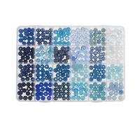Glorex 6 1630 342 - Perles en verre dans une boîte de rangement idéale pour la conception de bijoux, bracelets, colliers, accessoires ou décoration