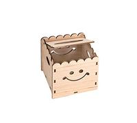 Glorex 6 1682 152 Boîte à mouchoirs en Bois 14,2x13x14,9cm, Motif Smily, Naturel