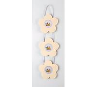 GLOREX - 6.1685.023 Cadre photo Fleurs, FSC peuplier CN, bois, naturel, 12 x 12 x 0,5 cm