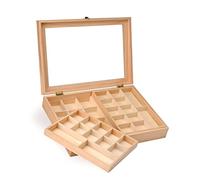GLOREX 6 2003 341 Boîte à Bijoux en Bois de pin, FSC Mix, 40 x 28 x 7,5 cm, Naturel