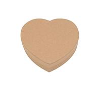 Glorex Boîte Coeur Carton Naturel 9,2 x 9 x 2,6 cm