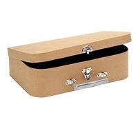 Glorex 6 2027 030 Valise de Voyage en Carton certifié FSC Durable, env. 30 x 17,5 x 8 cm, en Papier mâché, à Peindre, Coller et décorer