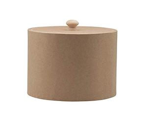GLOREX 6 2027 046 Boîte Ronde en Carton Naturel avec Couvercle 16,5 x 12 cm