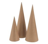 GLOREX Cônes en Carton, Naturel, 10/18/26cm