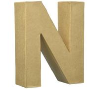 GLOREX 6 2029 114 Lettre N en carton, naturel, 17,5 x 5,5 cm