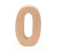 GLOREX 6 2029 140 Chiffre 0 en carton, naturel, 17,5 x 5,5 cm