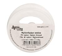 GLOREX 6 2210 108 fil en nylon, blanc, 7 x 7 x 2 cm