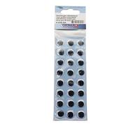 Glorex 6 2249 424 Lot de 23 Yeux Mobiles Ronds Autocollants env. 15 mm Idéal pour Les Loisirs créatifs des Figurines, des Personnes et des Animaux