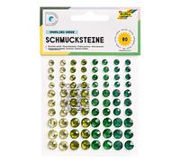 Glorex 6 2466 113 - Pierres bijoux sparkeling vert, 80pcs autocollant