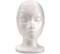 GLOREX 6 3803 741 polystyrène Tête Fille, polystyrène, Blanc, 18 x 12 x 4 cm