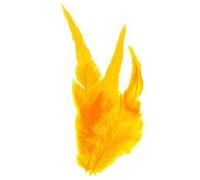 Glorex 6 3821 002 - Plumes déco env.15pcs jaune or