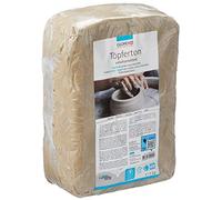 Glorex 6 8073 605 - Argile de poterie non réfractée, 5 kg en blanc, souple et facile à travailler, sans composants réfractaires, durcit à l'air et inflammable, convient pour les disques