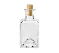 Glorex 6 8604 907 Bouteille carrée en verre avec bouchon, 6 x 6 x 12 cm