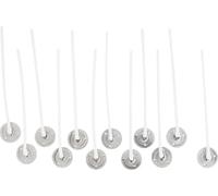 Glorex 6 8620 9 Mèches pour Bougie enveloppées de Cire, avec Pied, Longueur 80mm, 12 pces, Blanc