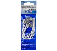 Glorex 6 8621 0 Mèches pour Bougie enveloppées de Cire, avec Pied, Longueur 150mm, 6 pces, Blanc