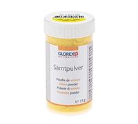 Glorex 6 8651 002 - Poudre de Velours - 11 g - Jaune - pour la Finition et la Conception de Bijoux, la décoration et Les travaux manuels