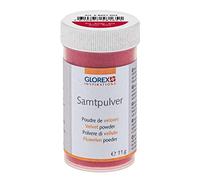 GLOREX 6 8651 003 Poudre de velours 0,5mm, 11 g, rouge