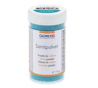 Glorex 6 8651 006 Poudre de Velours 11 g Bleu émeraude pour la Finition et la Conception de Bijoux, la décoration et Les travaux manuels