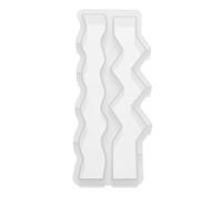 Glorex 6 9732 093 Moule à Bougies en silicone, Vague Zigzag 23 x 2,8 x 2,5 cm