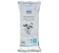Glorex 61780712 Argile à Modeler 1000 g Ton, Blanc, 14,5 x 6,5 x 3 cm, Weiss