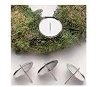 Glorex adventskranz-kerzenhalter, silber, durchmesser 60 mm 67021201