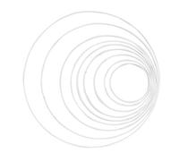 GLOREX Anneau en métal, métal, 1 pce, Métal, blanc, 10 x 10 x 0.5 cm