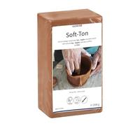 Glorex Argile souple Séchage à l'air libre Cuisson à 1040 °C Blanc 2500 g