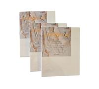 GLOREX ART4YOU - 6 0020 004 - Lot de 3 châssis sur cadre en bois FSC, 100% coton, pré-apprêtés trois fois, idéals pour l'acrylique, l'huile et les supports mixtes