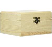 Glorex Boîte en bois naturel 12,5 x 11,5 x 7,5 cm