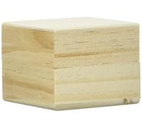 Glorex Boîte en bois naturel 6 x 6 x 5 cm