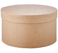 Glorex Boîte ronde en carton Naturel 16 x 16 x 8,5 cm