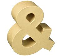 GLOREX Caractères & en carton, naturel,17.5 x 13 x 5.5 cm