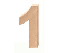 Glorex Chiffre 2 en Carton 17,5X5,5cm, Naturel