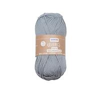 GLOREX Coton 100 pourcent coton, polyvalent pour le tricot, le crochet et le bricolage, très bonne qualité, doux et lavable, env. 170 m, Gris, 50 g